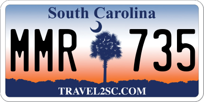 SC license plate MMR735