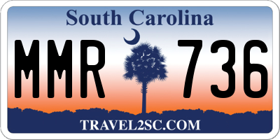 SC license plate MMR736