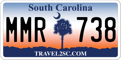 SC license plate MMR738