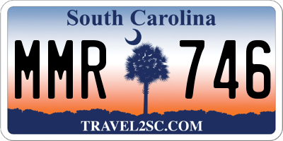 SC license plate MMR746