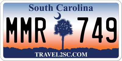 SC license plate MMR749
