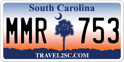 SC license plate MMR753