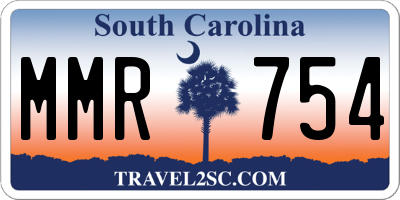 SC license plate MMR754