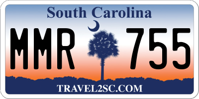 SC license plate MMR755