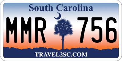SC license plate MMR756