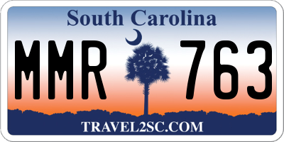 SC license plate MMR763