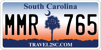 SC license plate MMR765