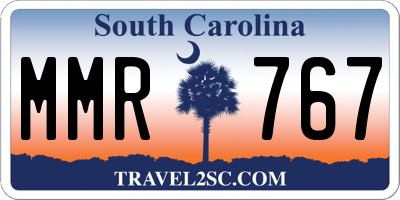 SC license plate MMR767