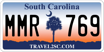 SC license plate MMR769