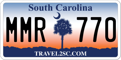 SC license plate MMR770