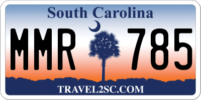 SC license plate MMR785