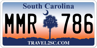 SC license plate MMR786