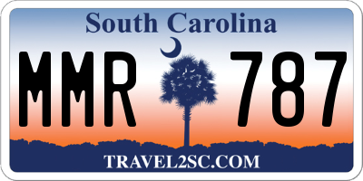 SC license plate MMR787