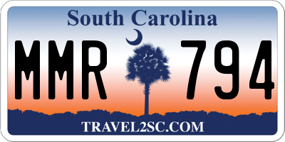 SC license plate MMR794