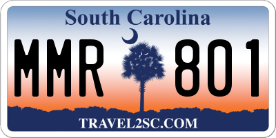 SC license plate MMR801