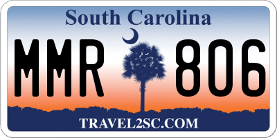 SC license plate MMR806