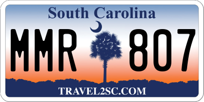SC license plate MMR807