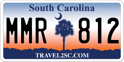 SC license plate MMR812