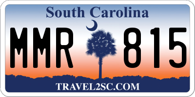 SC license plate MMR815
