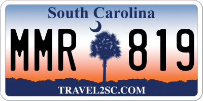 SC license plate MMR819
