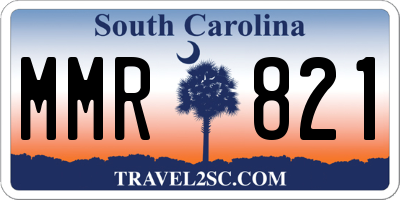 SC license plate MMR821
