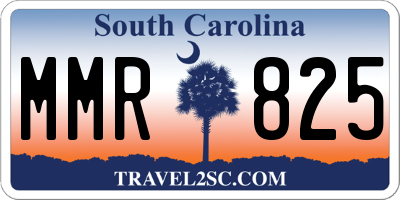 SC license plate MMR825