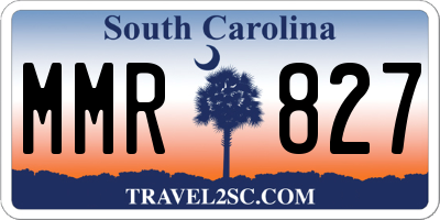 SC license plate MMR827