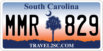 SC license plate MMR829