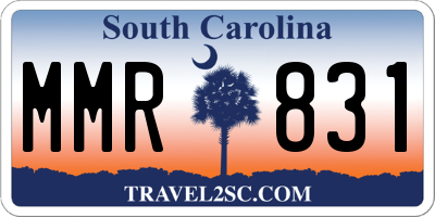SC license plate MMR831