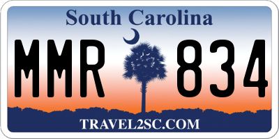 SC license plate MMR834