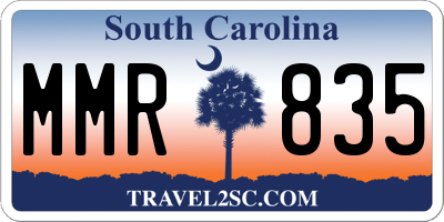 SC license plate MMR835