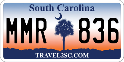 SC license plate MMR836