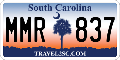 SC license plate MMR837