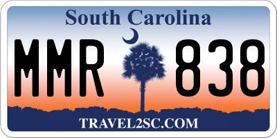 SC license plate MMR838