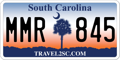 SC license plate MMR845