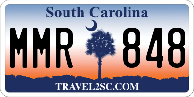 SC license plate MMR848