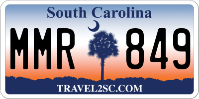 SC license plate MMR849