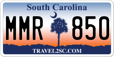 SC license plate MMR850