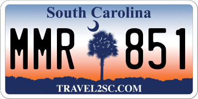 SC license plate MMR851