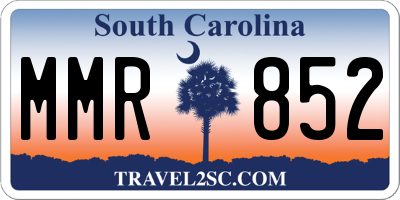 SC license plate MMR852