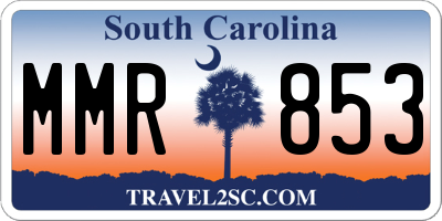 SC license plate MMR853