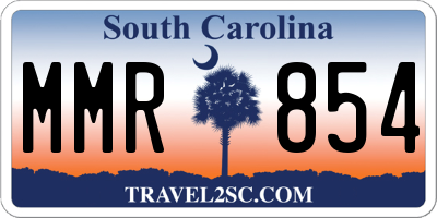 SC license plate MMR854