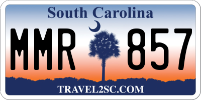 SC license plate MMR857