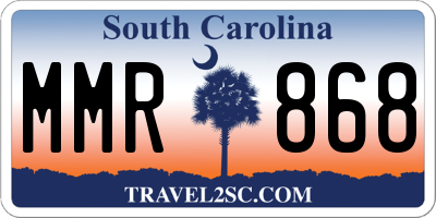 SC license plate MMR868