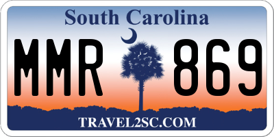 SC license plate MMR869