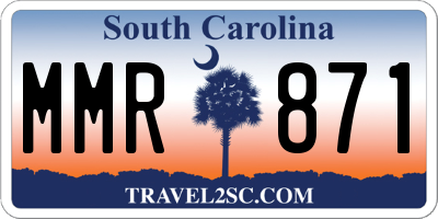 SC license plate MMR871