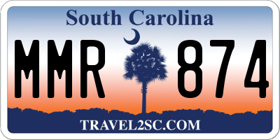 SC license plate MMR874