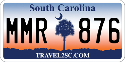 SC license plate MMR876
