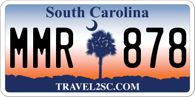 SC license plate MMR878