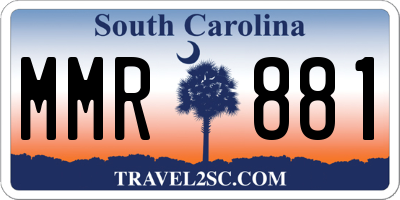 SC license plate MMR881